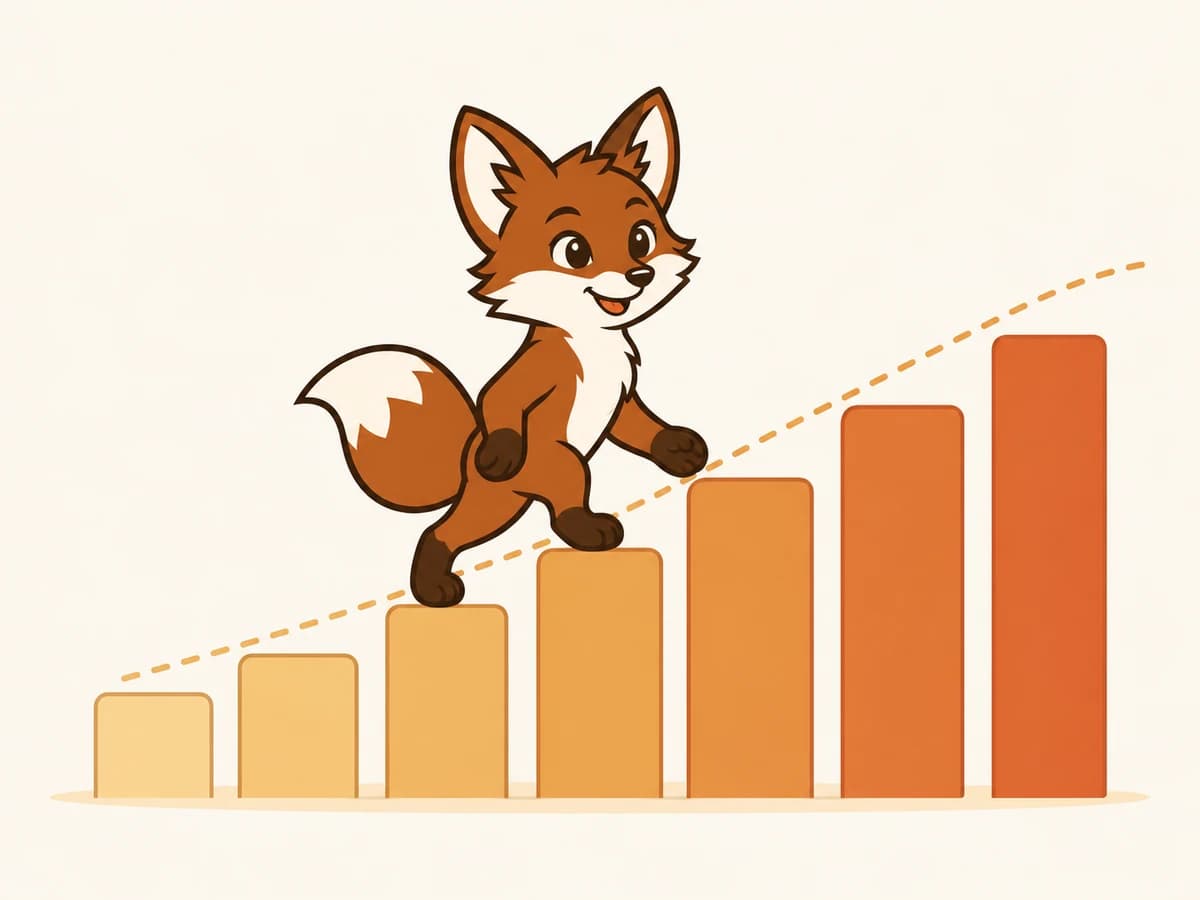 Sending volume rises gradually along a seven-step warmup ramp